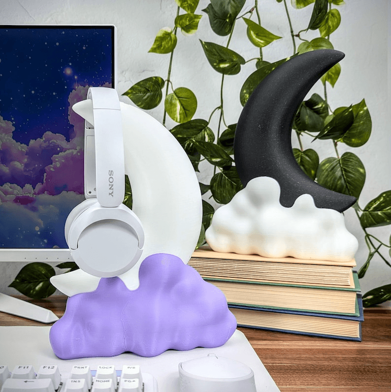 Kawaii Moon & Cloud Gaming Controller Stand