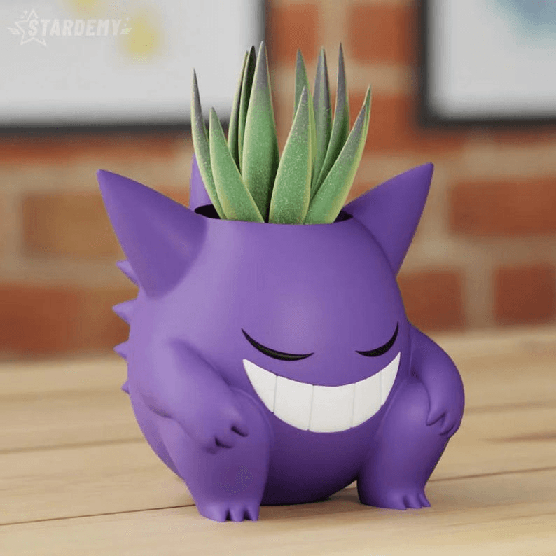 Gengar Inspired Planter & Pencil Holder | Pokemon Fan Pot