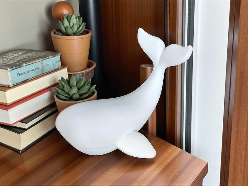 Humpback Whale Sculpture – Ocean Animal Shelf Decor