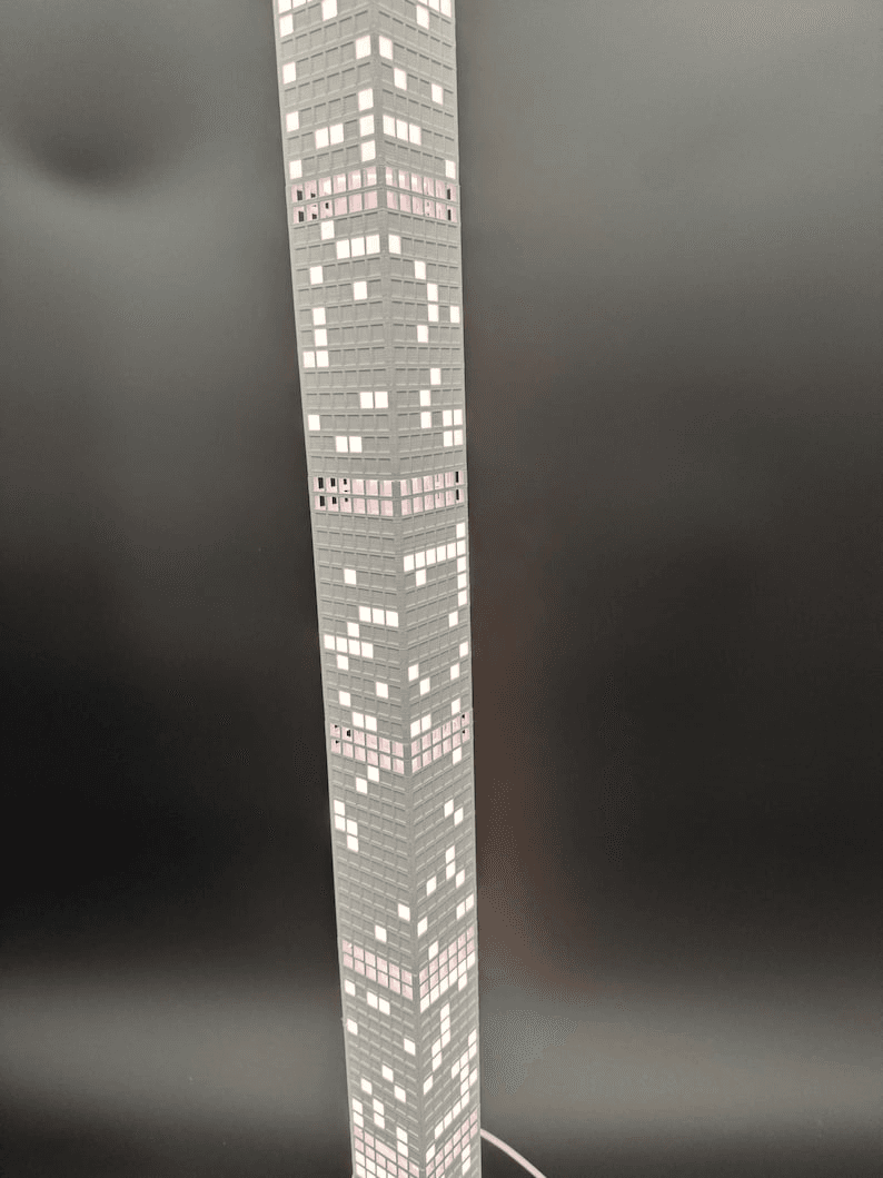 World Famous Skyline Light-Up Glowing Desk Model Display