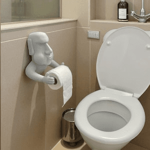 Moai Easter Island Inspired Toilet Paper Holder