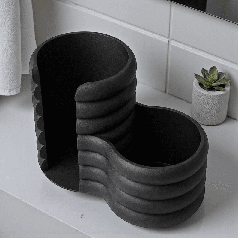Bubble Tube Cotton Swab & Pad Bathroom Organizer