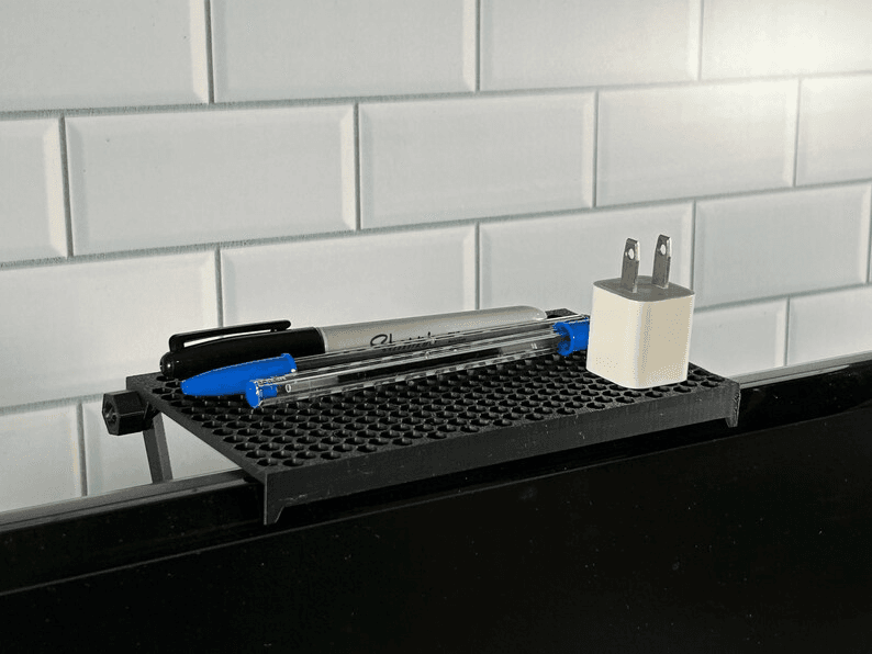 Minecraft-Inspired Pixel Monitor Shelf for Gaming Desks