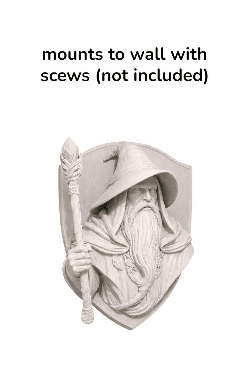 Wizard Mage Wall-Mounted Headphone Holder Stand
