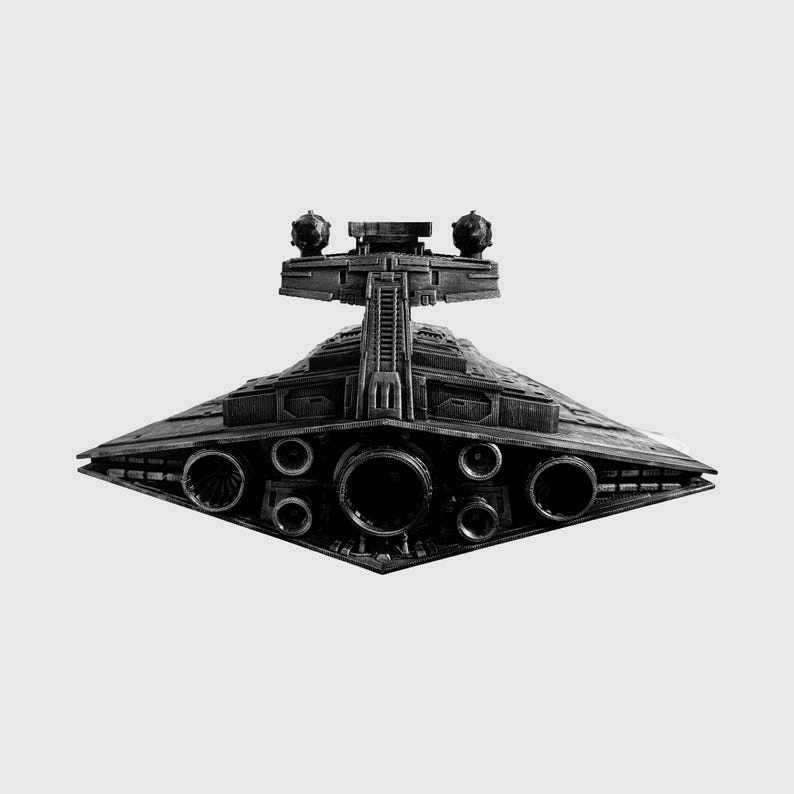 Imperial Star Destroyer Inspired Model with Stand – 55cm