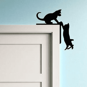 Whimsical Cats Door Topper – Playful Home Decor