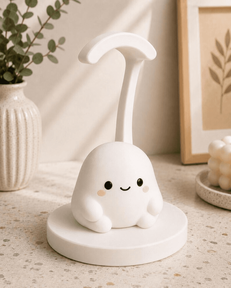 Kawaii Marshmallow Blob Headphone Stand | Cute Gaming Desk
