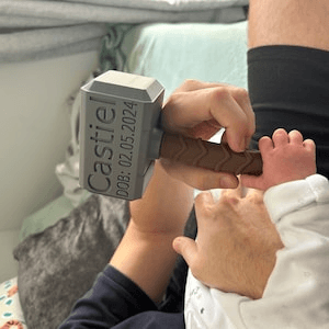 Thor's Hammer Inspired Baby Rattle – Mjolnir Novelty Gift
