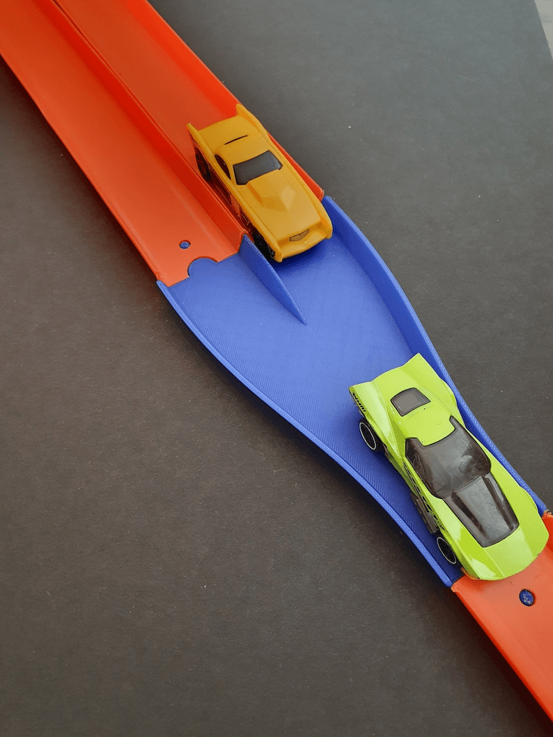 2-in-1 Toy Car Track Merge & Split Connector Piece