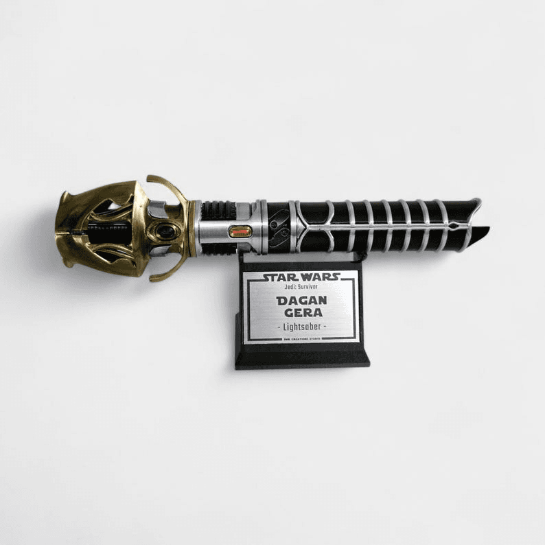 Dagan Gera Inspired Lightsaber Fan Replica with Vertical Stand
