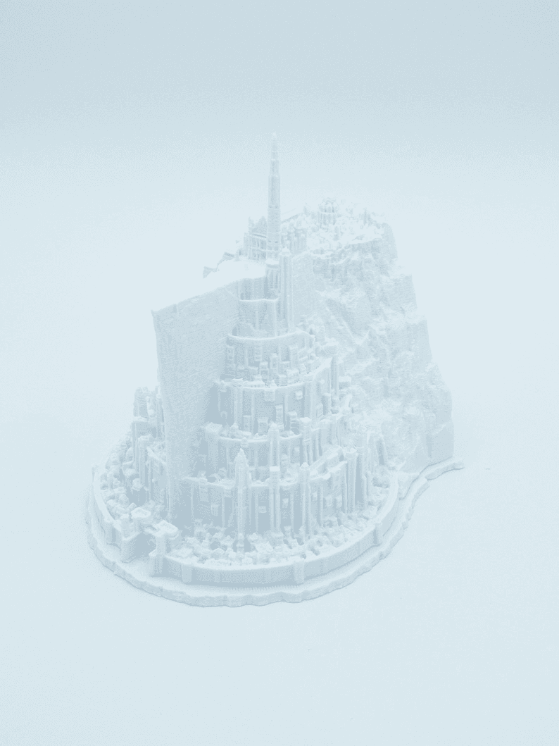 Minas Tirith Inspired Glowing Fantasy Castle Model