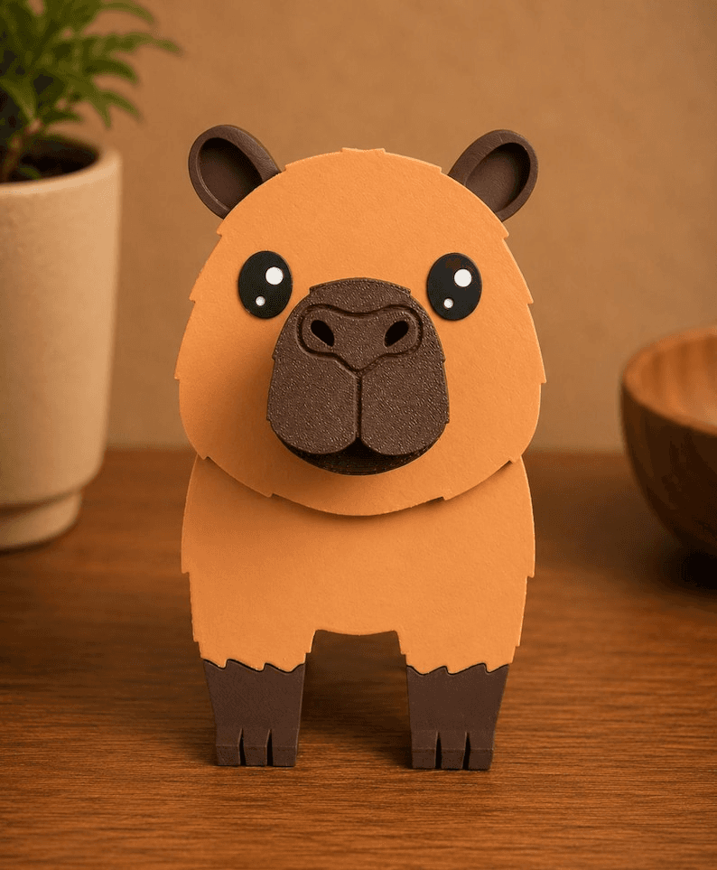 Capybara Glasses Holder – Pixel-Style Animal Desk Stand