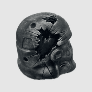Stormtrooper-Inspired Skull Helmet Sculpture | 15cm