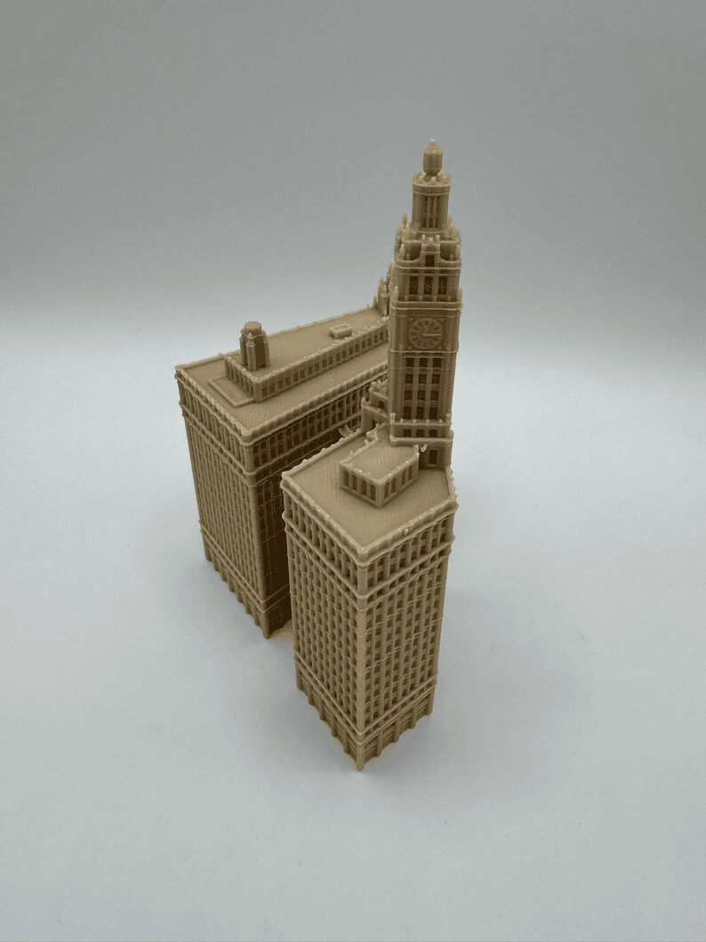 Wrigley Building Inspired Miniature Chicago Landmark Model
