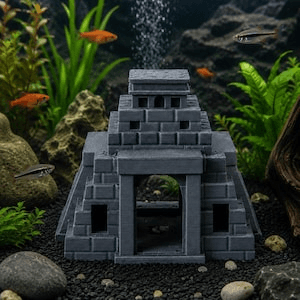 Mayan Pyramid Ancient Temple Aquarium Decoration Ornament