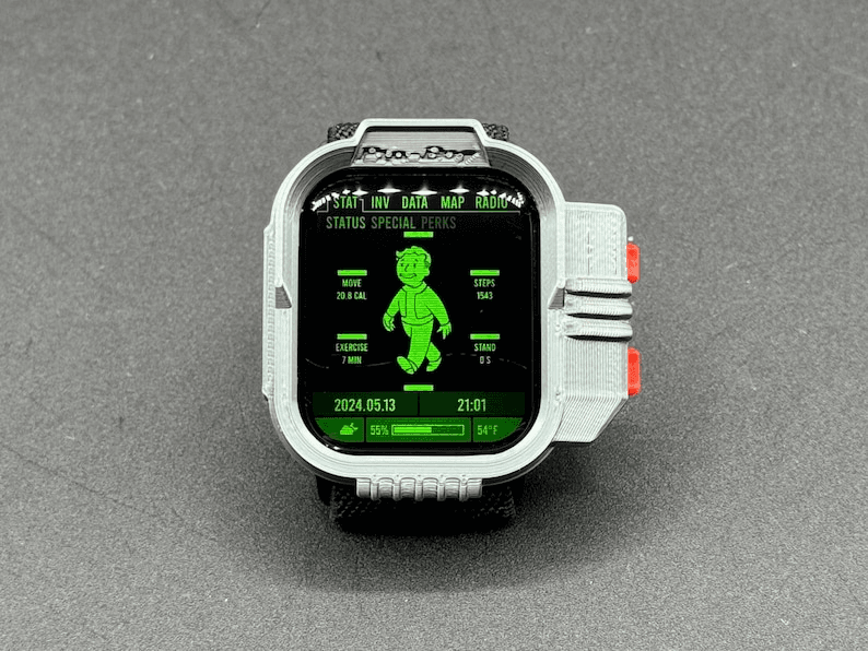 Pip-Boy Inspired Apple Watch Faceplate Cover Case