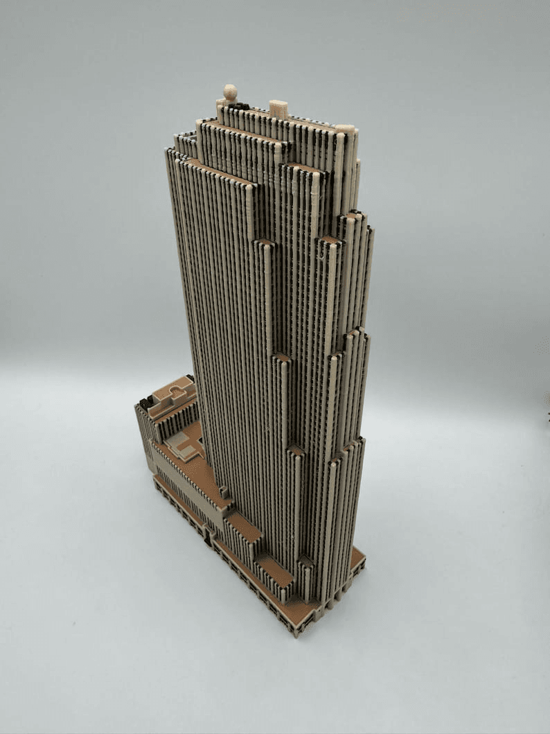 30 Rockefeller Plaza Inspired Miniature Skyscraper Model