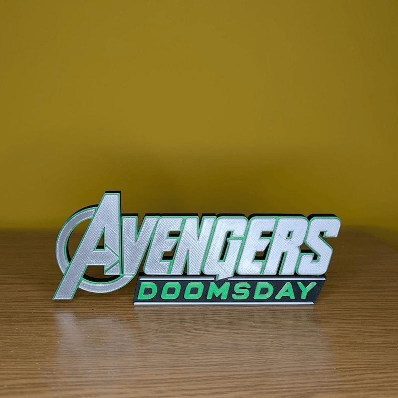 Avengers Doomsday Inspired Logo Sign | Marvel Fan Decor