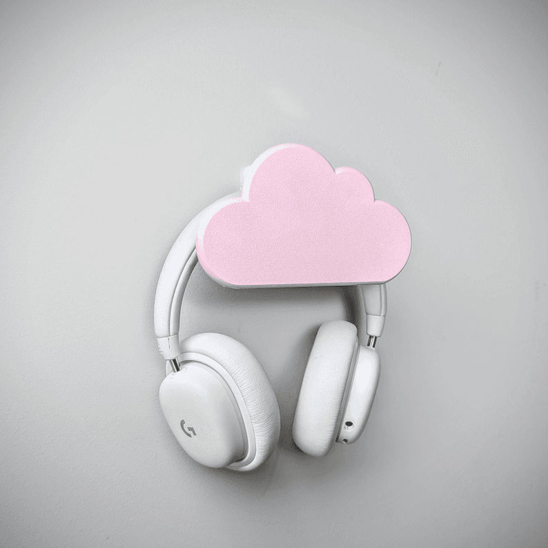 Cloud-Shaped Headphone Stand – Cute Desk Headset Holder