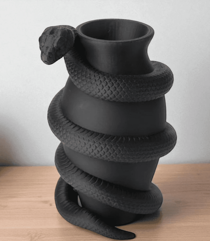 Gothic Serpent Wrapped Flower Vase – Dark Home Decor