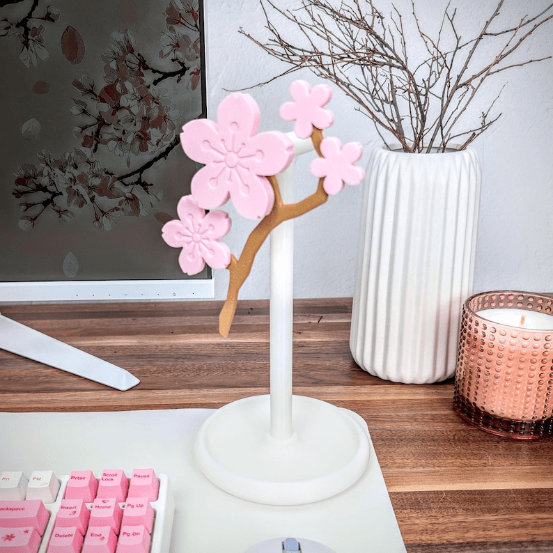 Sakura Cherry Blossom Headphone & Controller Stand