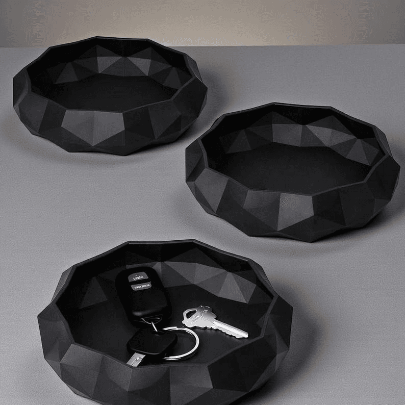 Low Poly Geometric Tray – Minecraft-Inspired Desk Organizer