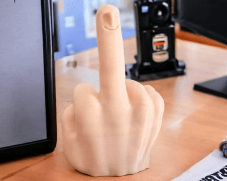 Middle Finger Turkey Funny Rude Novelty Figure Gag Gift