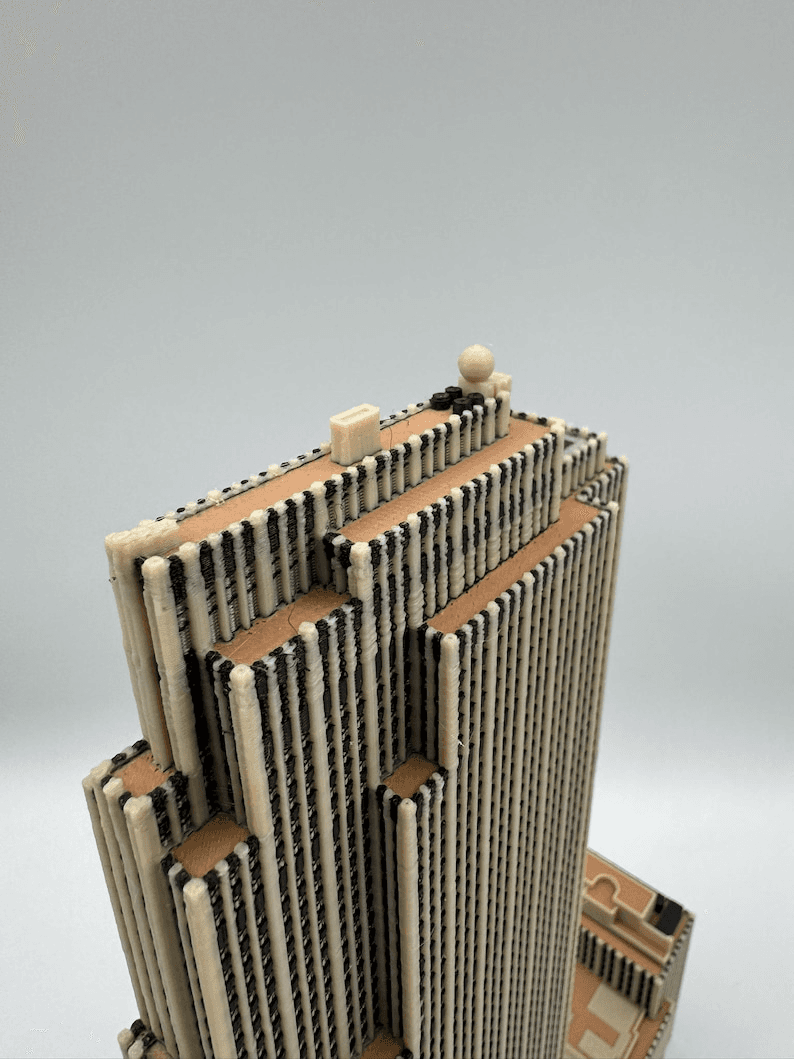 30 Rockefeller Plaza Inspired Miniature Skyscraper Model