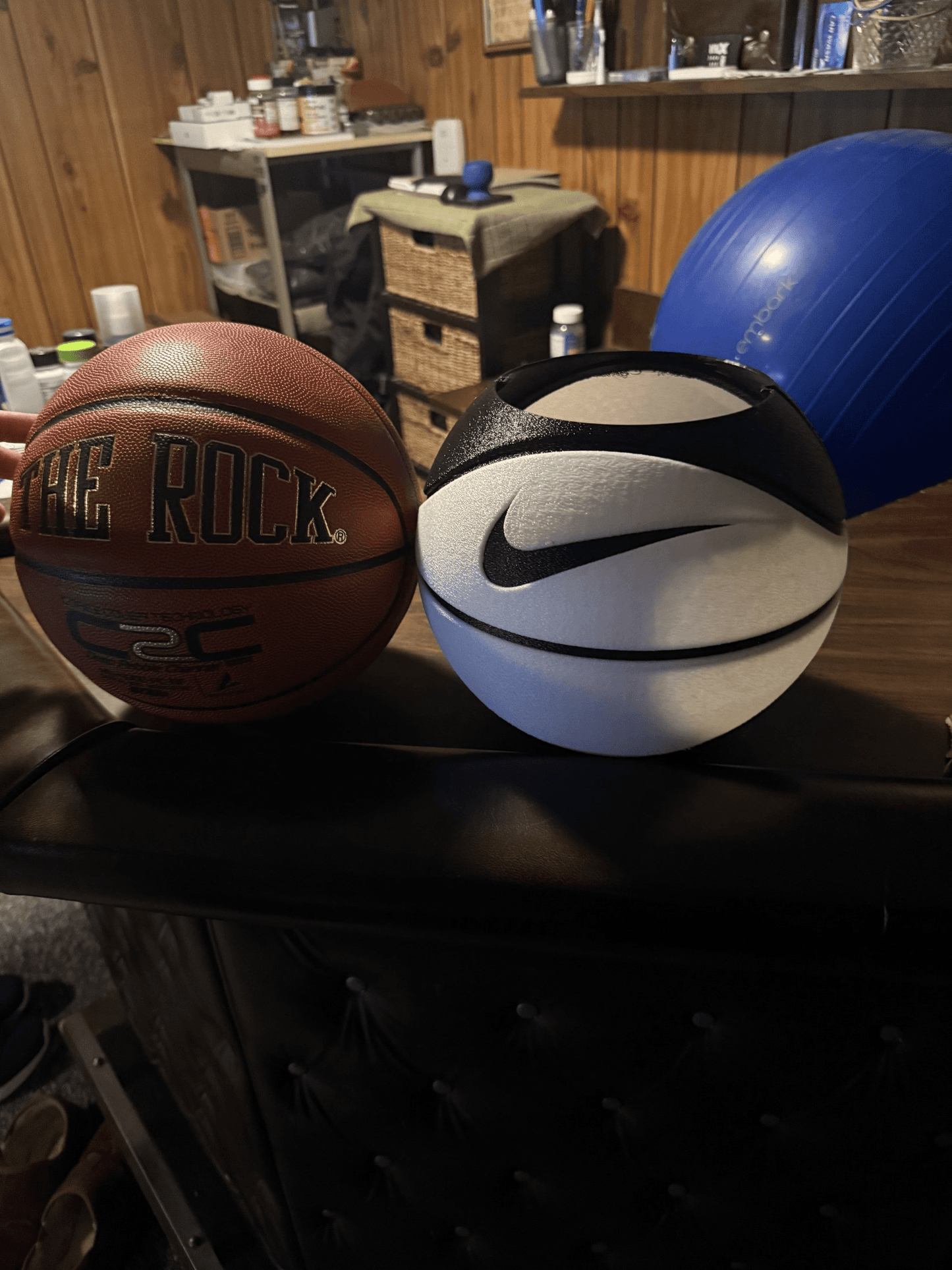 Black Nike-Inspired Basketball Planter | Sports Fan Gift