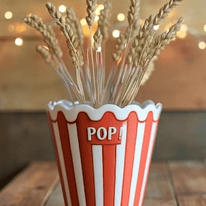Popcorn Bucket Inspired Flower Vase | POP! Cinema Decor