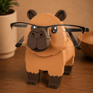 Capybara Glasses Holder – Pixel-Style Animal Desk Stand