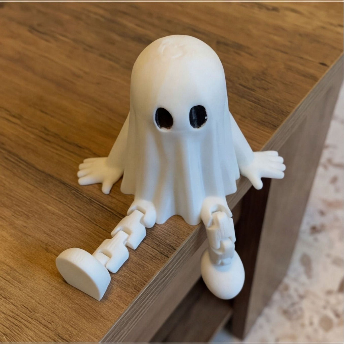 Articulated Ghost Buddy Figurine – Cute Poseable Shelf Sitter