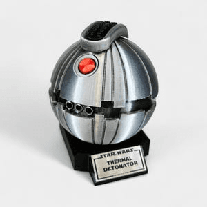 Star Wars Inspired Thermal Detonator Replica with Display Stand