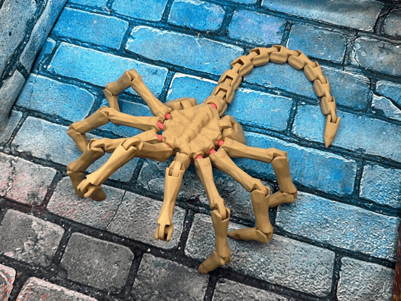 Alien Facehugger Inspired Articulated Creature Figure
