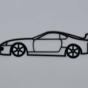 MK4 Toyota Supra Inspired Wall Racer Silhouette Decor
