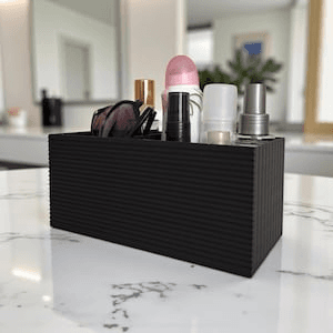 Minecraft-Inspired Ribbed Modern Vanity Organizer