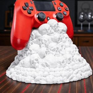 Gothic Skull Pile Gaming Controller Stand – Desk Decor