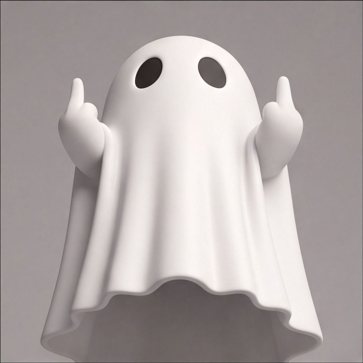Cheeky Ghost with Middle Fingers Novelty Figure Desk Toy