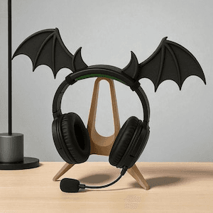 Vampire Bat Wings Headset Decoration | Gothic Gaming Decor