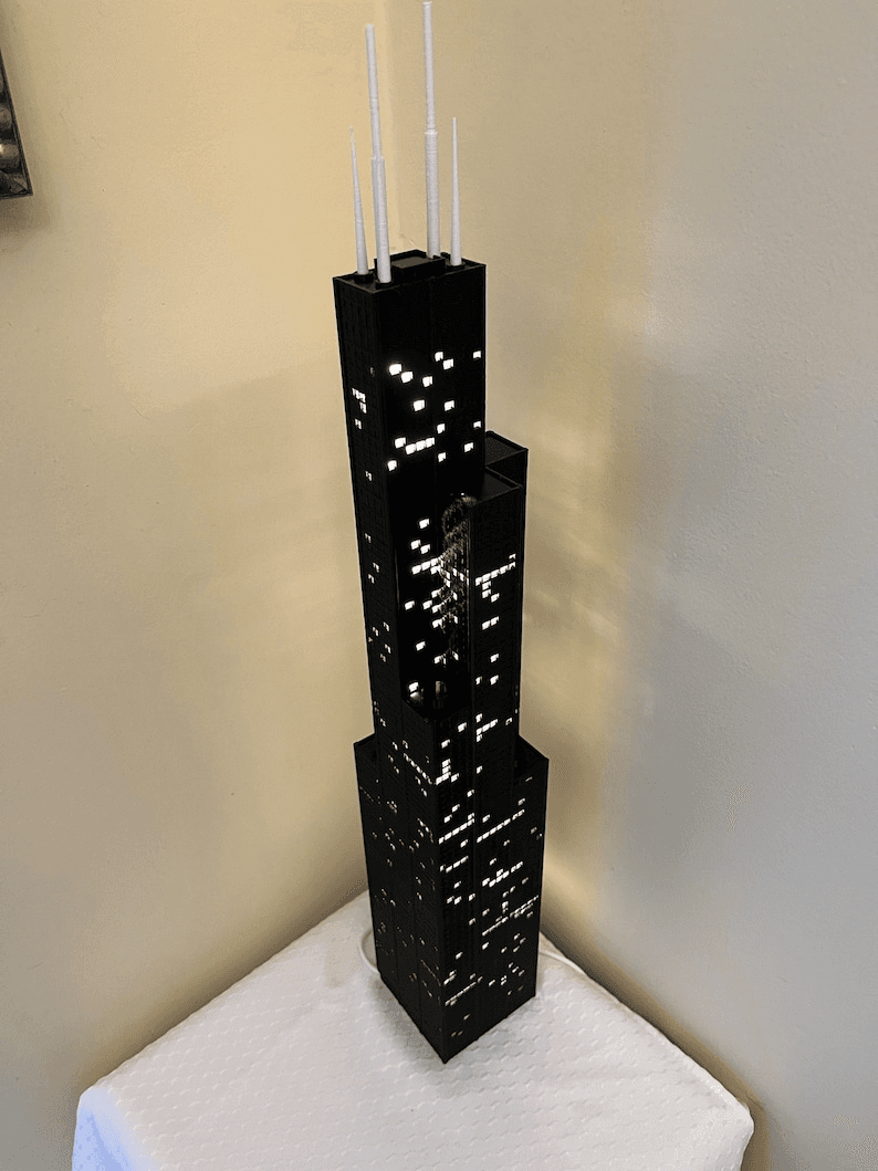 Sears Tower Inspired Light-Up Model | Chicago Icon