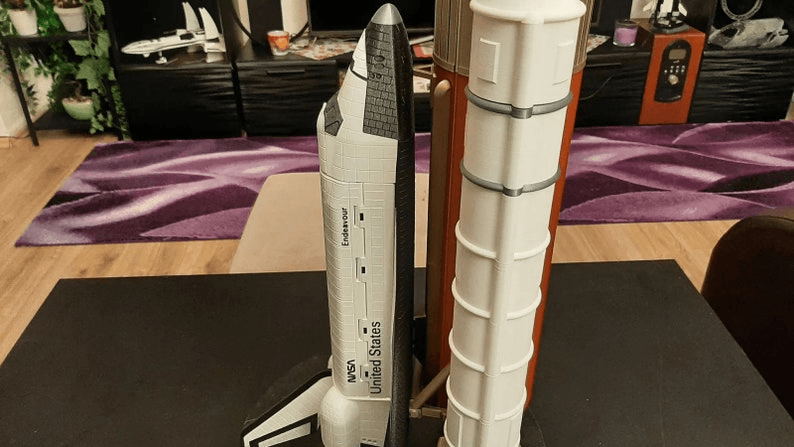 NASA-Inspired Space Shuttle & Rocket Booster Display Model