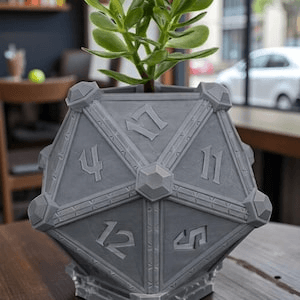 D20 Dice Succulent Pot | RPG Inspired Mini Planter