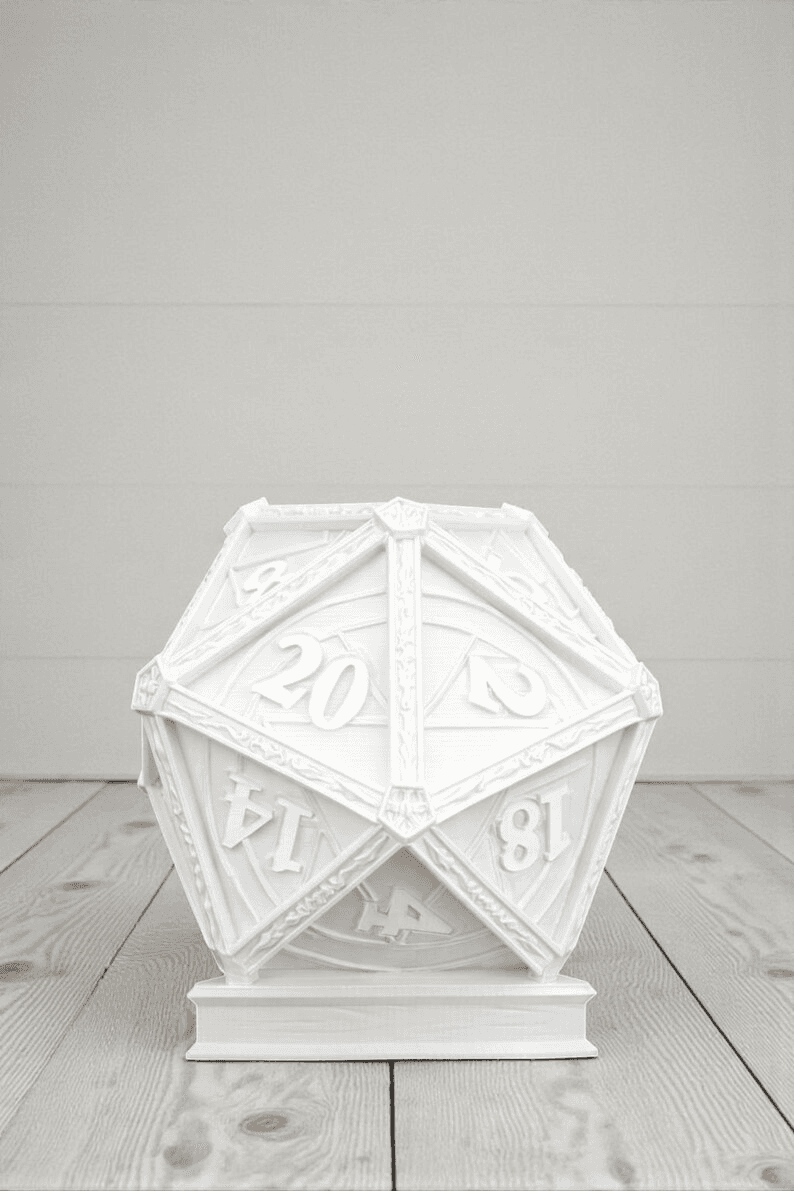 D20 Dice Succulent Planter – Elvish Fantasy RPG Decor