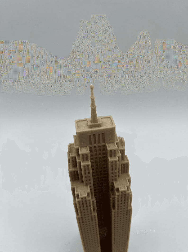 Penobscot Building Inspired Art Deco Skyline Model