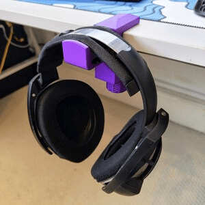 Low-Poly Rock Base Headphone Stand | Space-Saving Desk Hanger