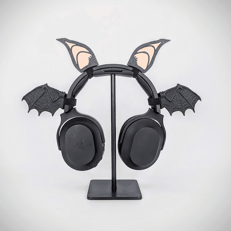 Bat Ear Headphone Attachments | Gothic Gaming Accessory
