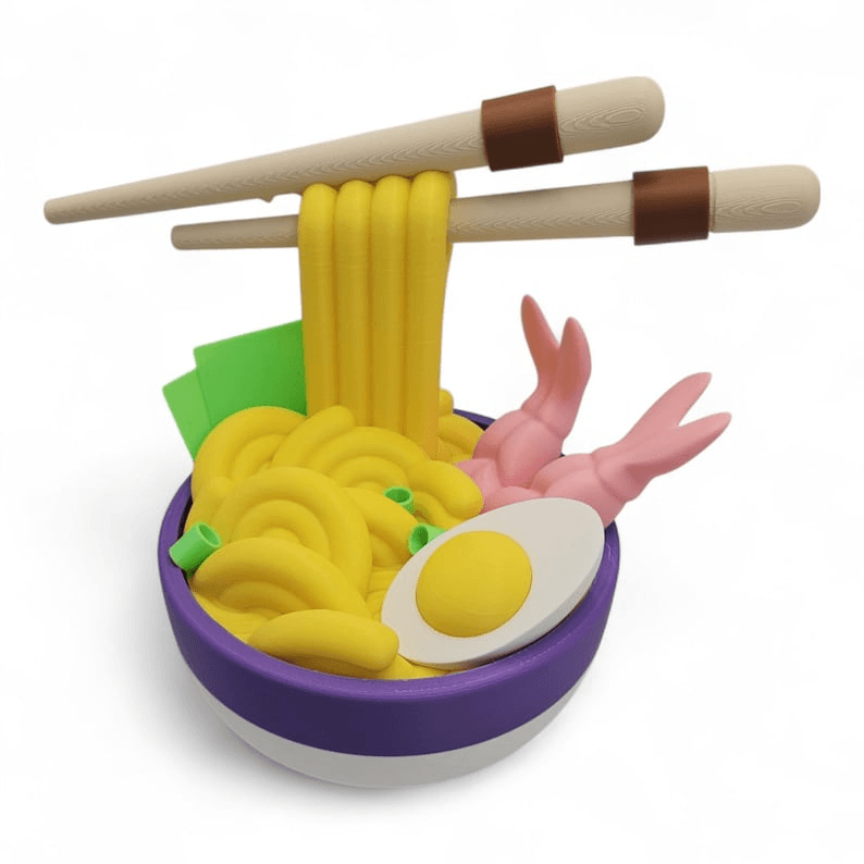 Anime-Inspired Ramen Bowl with Hidden Storage Compartment