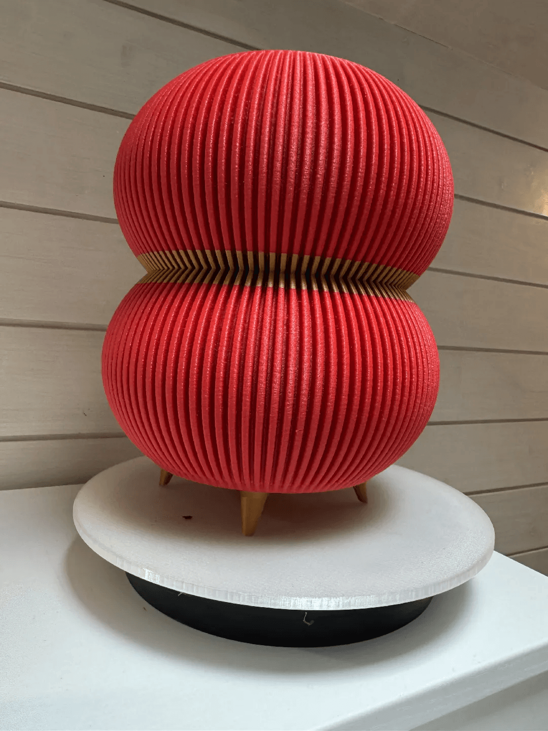 Ribbed Bubble Stacked Orb Vase Planter with Base