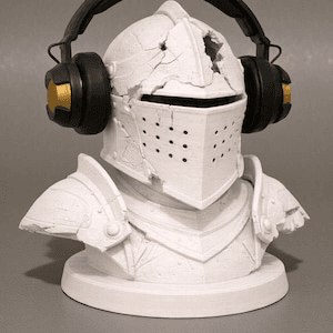 Battle-Worn Knight Armor Bust Headphone Stand