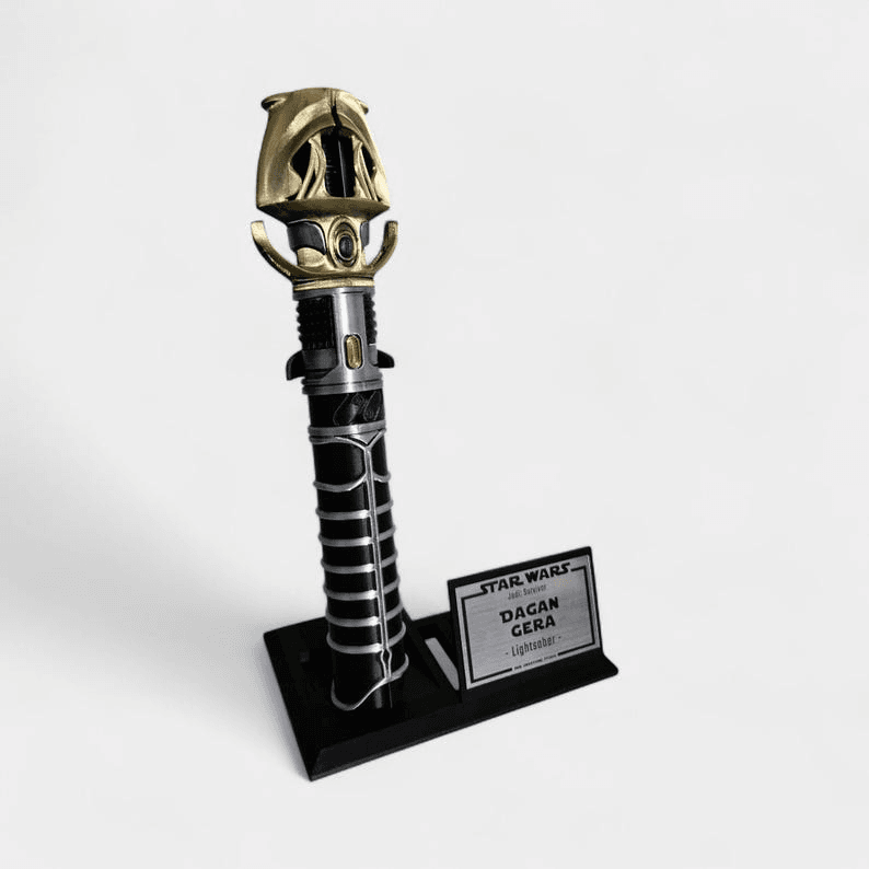 Dagan Gera Inspired Lightsaber Fan Replica with Vertical Stand